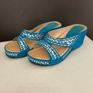 Bolaro suede sandals, size 7